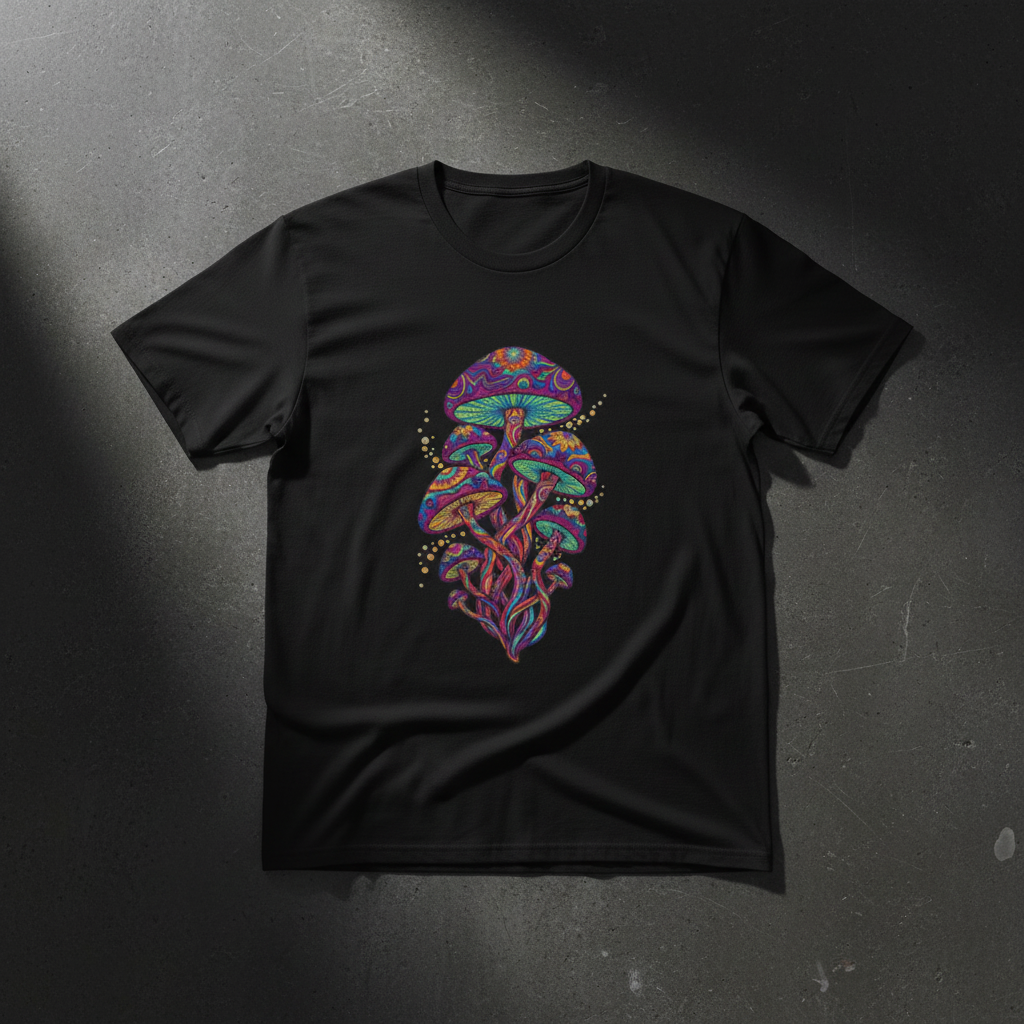 Camiseta Micelio, vista plana