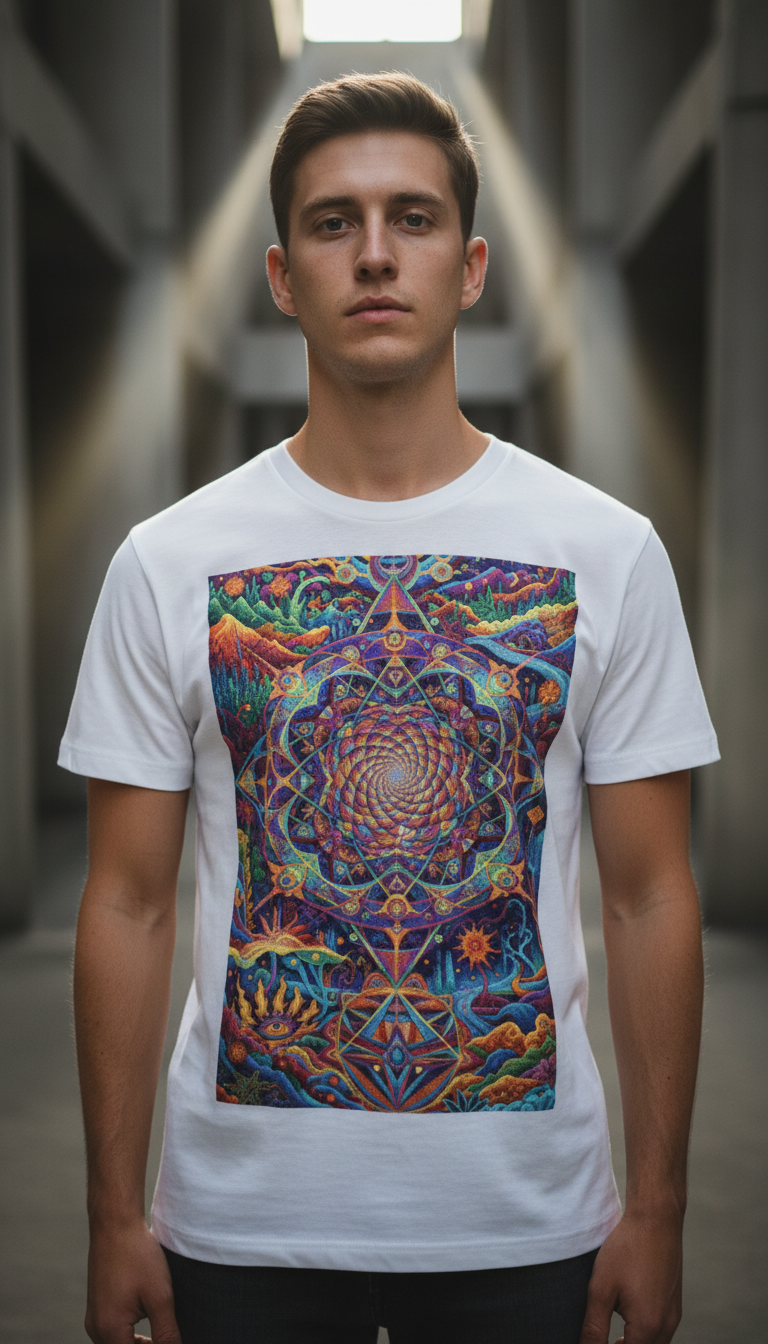 Modelo con la camiseta Plano Maestro